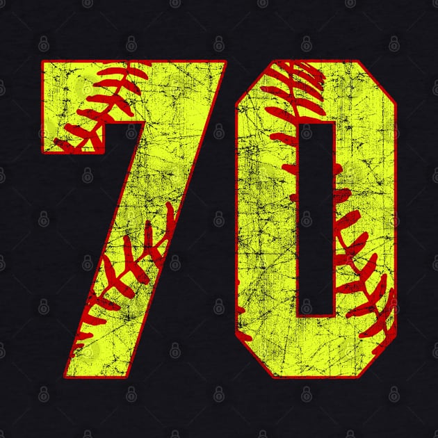 Fastpitch Softball Number 70 #70 Softball Shirt Jersey Uniform Favorite Player Biggest Fan by TeeCreations